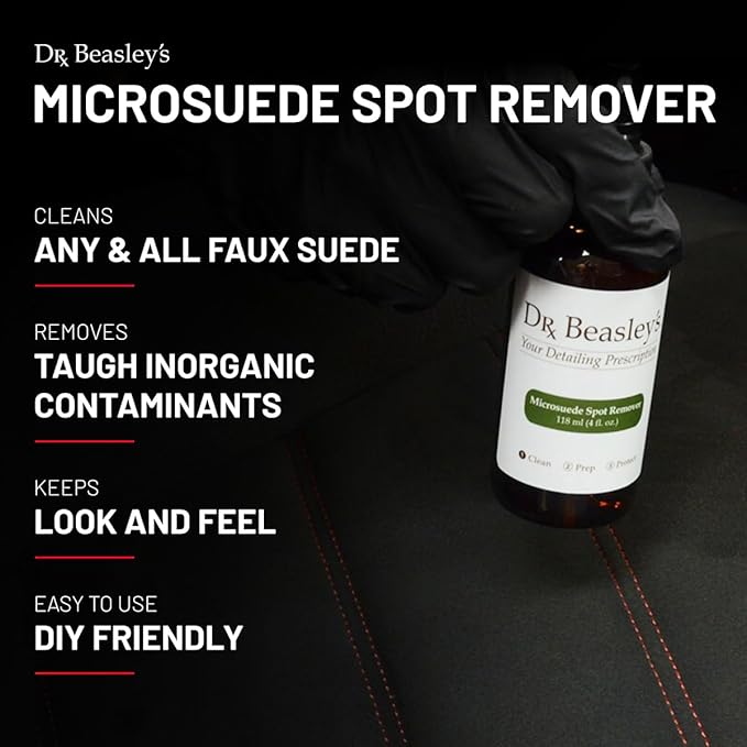 Dr. Beasley's Microsuede Spot Remover 32 fl oz - Specially Formulated for Faux Suedes, Preserves Softness, Wipe Away Ink, Dye Transfers, Stains