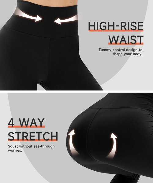 GAYHAY High Waisted Capri Leggings | Soft Slim Yoga Pants for Running & Cycling