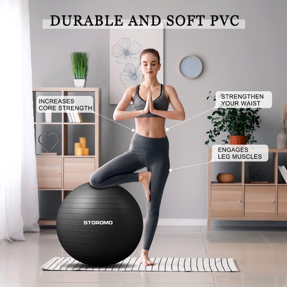 Skiennix Anti-Burst Pregnancy Exercise Ball - Eco-Friendly Stability Ball for Yoga & Labor Support | Includes Pump (45cm-95cm)
