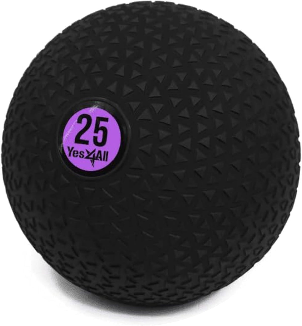 Yes4All Slam Balls - Durable 25lbs Weighted Ball for Strength Training | Black Triangle Design