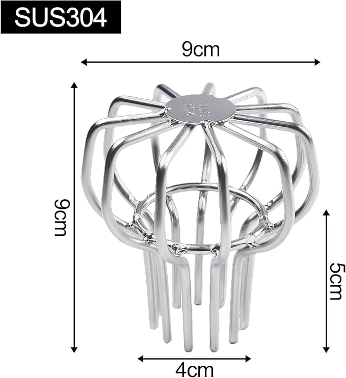 Gutter Cleaning Tools 304 Stainless Steel Roof Drain Gutter Cover Downspout Strainer Screen For Gutter Protection From Leaves And Debris 50Mm/75mm/110mm/160mm/200mm(50mm)