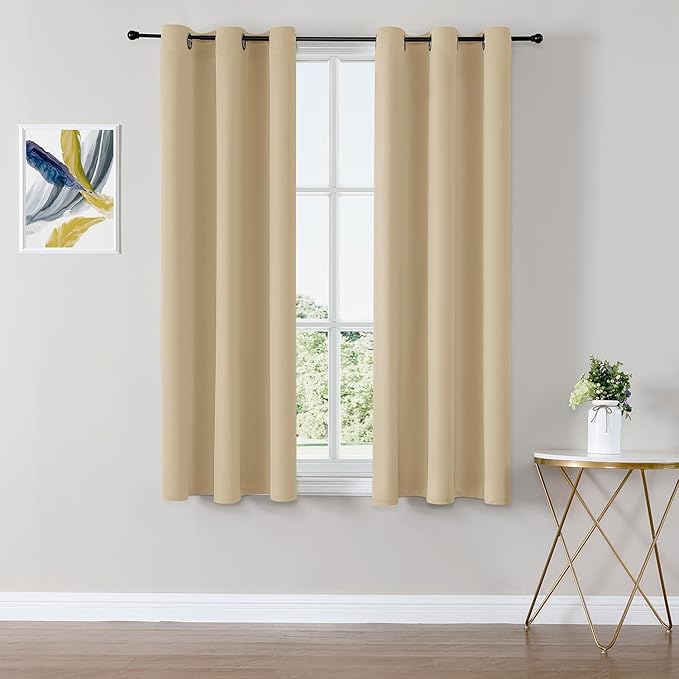 ChrisDowa Blackout Curtains 45 inches Long