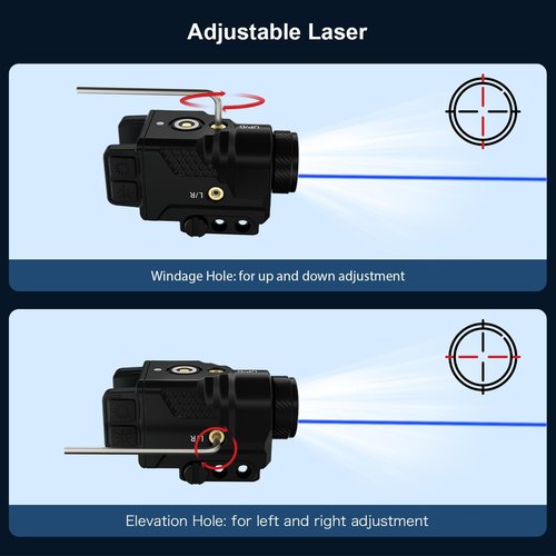 GAZESHOT Mini 700 Lumen Pistol Light Laser Combo Weapon Light Tactical Flashlights, Magnetic USB Rechargeable with Blue Beam Sight and Strobe Mode for GL and Picatinny Rail