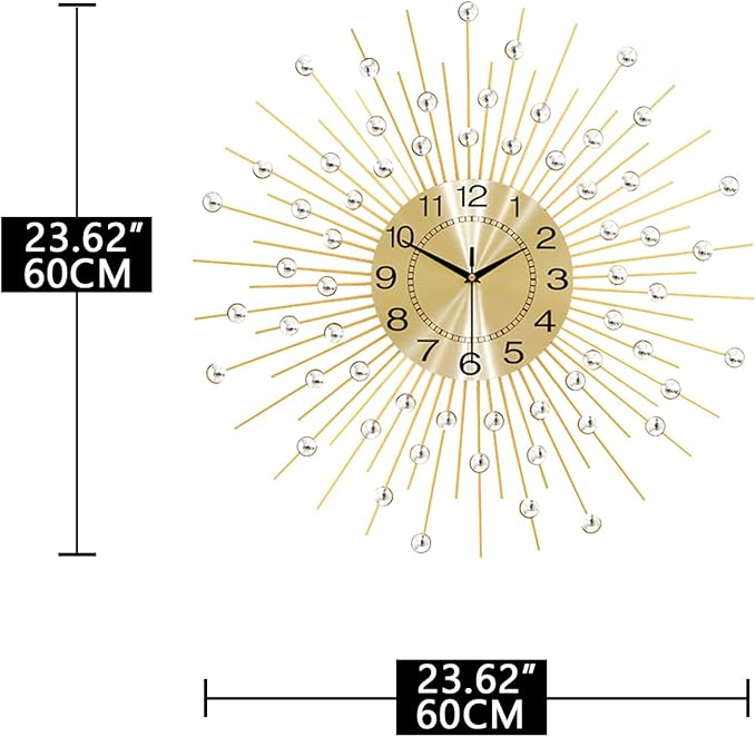 Large Wall Clocks for Living Room Decor Big Silent Wall Clock Battery Operated