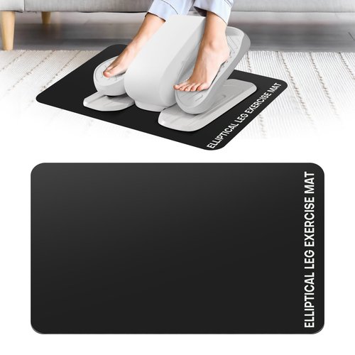 Under Desk Elliptical Mat - Non-Slip Exercise Equipment for Peloton Bike, Small Exercise Mat for Desk Workout Equipment