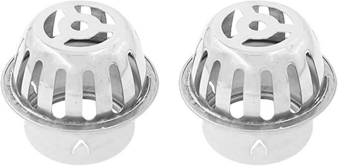 Roof Floor Drain,SAFYY 304 Stainless Steel Roof Drain Dome,Balcony Roof Dome Drain Cover,Yard Outdoor Anti Blocking Strainer,Gardens Gutter Cleaning Tool,Rain Bucket Drainage Parts (2, 63mm/2.48")