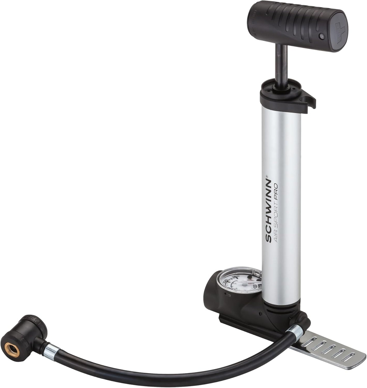 Schwinn Air Sport Mini Bike Pump - Portable Foot & Hand Pump for Schrader & Presta Valves | Ideal for Easy Road Riding