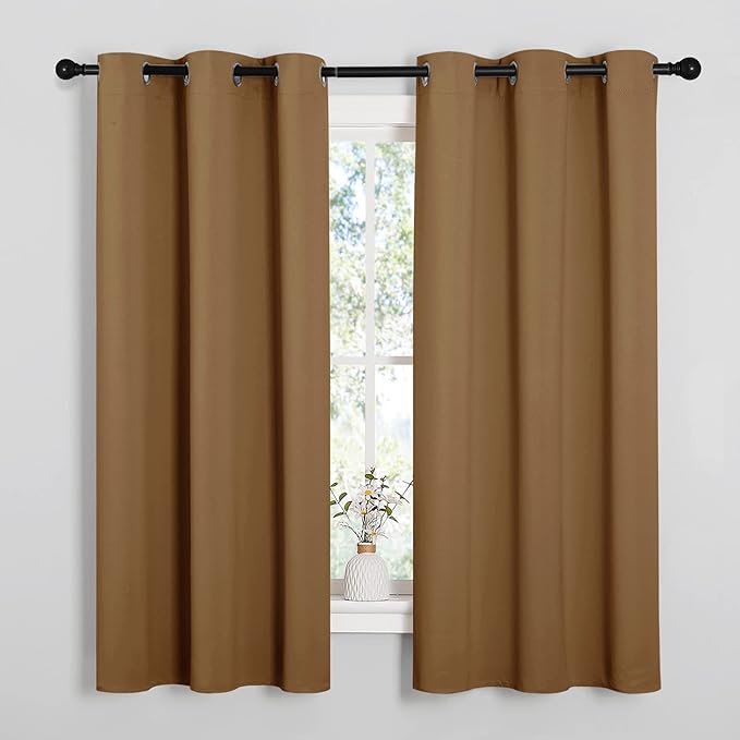 NICETOWN Sleek Blackout Curtains 63 inches Length