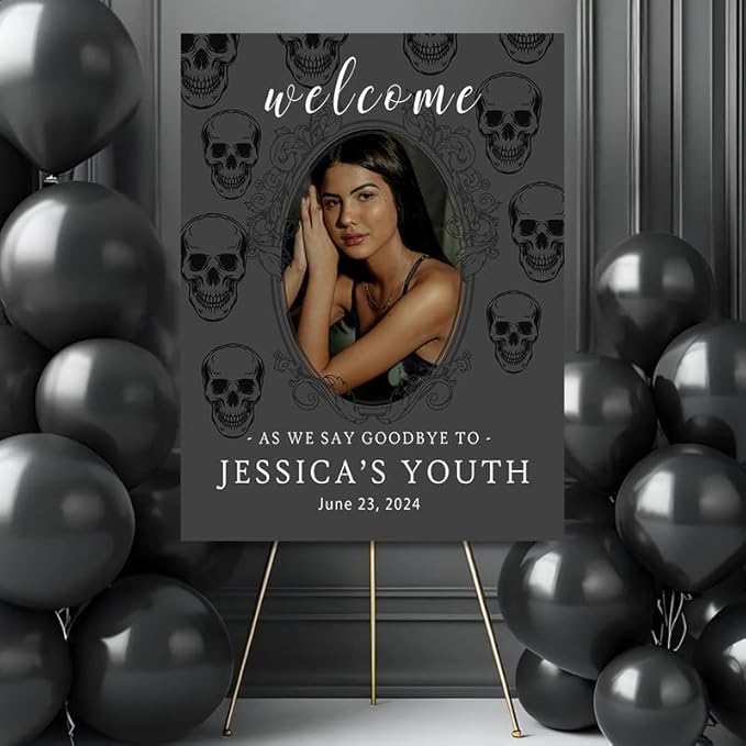 Welcome As We Say Goodbye to Youth Sign, Personalized 30th Birthday Welcome Board, R.I.P Twenties Farewell to Youth Custom Decor.