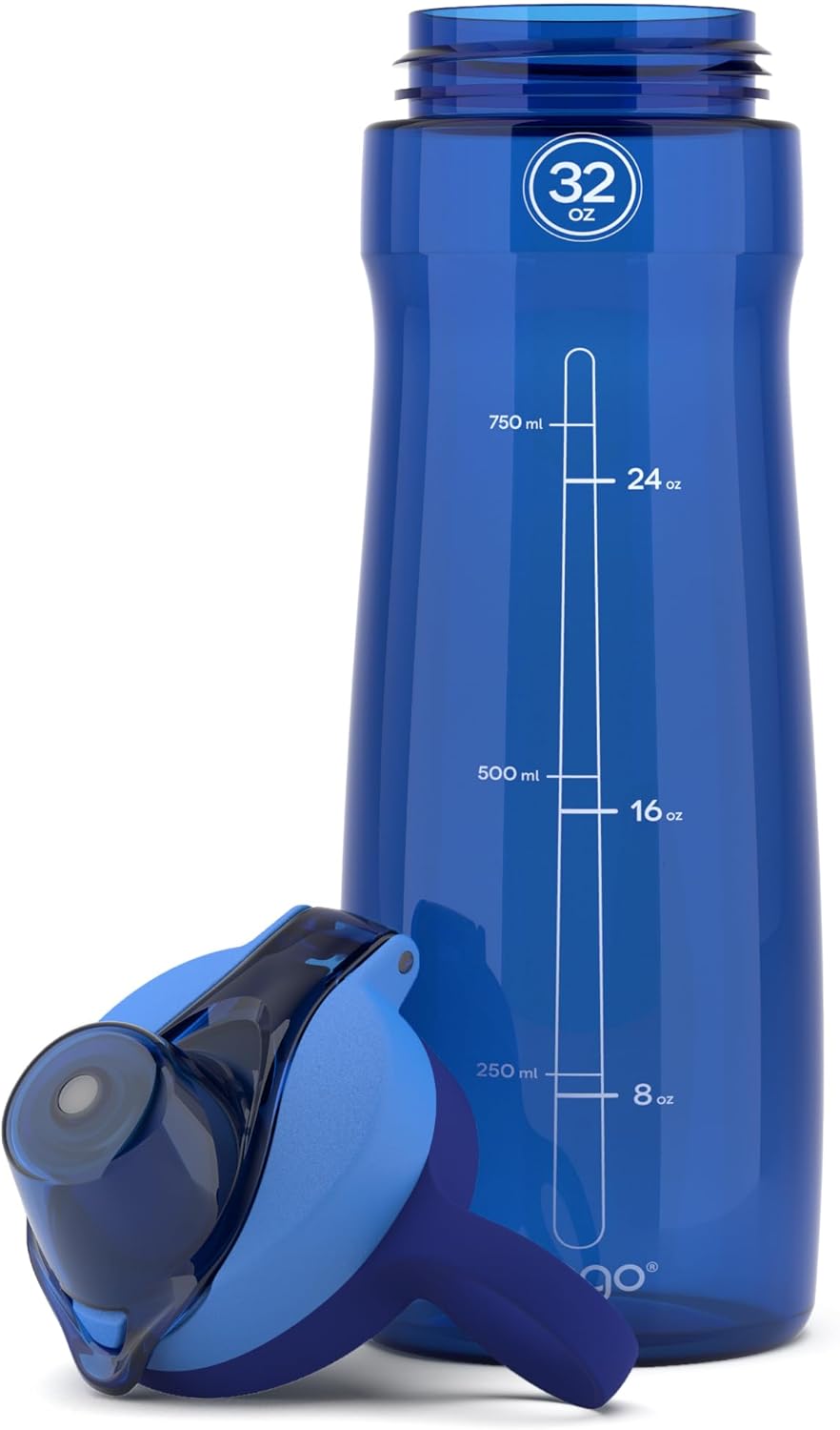 Pogo Water Bottle - Reusable BPA-Free Plastic with Chug Lid & Carry Handle | 18oz, 32oz, 40oz, 64oz