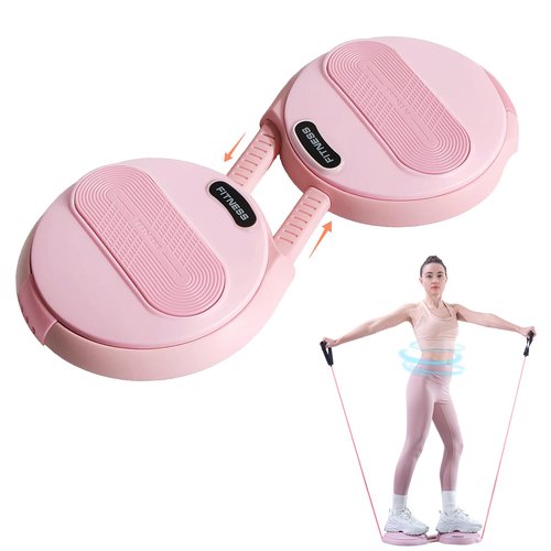 kisnbld Ab Twister Board, Waist Twister Machine with Resistance Bands, Waist Twisting Disc for Core & Ab Exercise, Foot Massage, Ideal for Slimming Workout