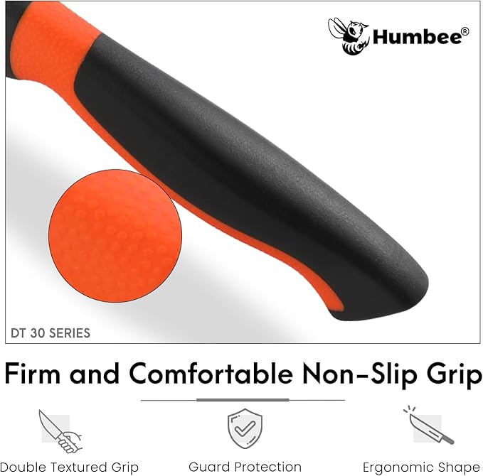 12-Inch Serrated Bread Knife, Premium High Carbon Stainless Steel Blade Knife for Bread with Ergonomic Handle, NSF Certified, DT-30 Series, Orange