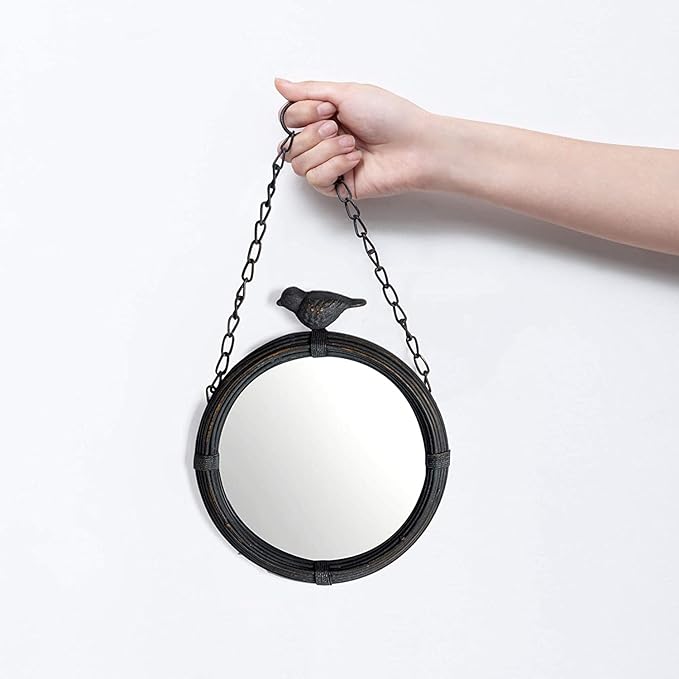 NIKKY HOME Shabby Chic Small Wall Mirrors Decor Decorative Metal Framed Hanging