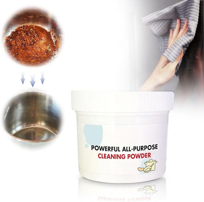 Powerful Kitchen All-purpose Powder Cleaner, 2025 New Super Strong Grease Remover, Instant Kitchen All-Purpose Cleaning Powder, Heavy Kitchens Duty Degreaser Multi-Purpose Cleaning Paste (1, 250g)