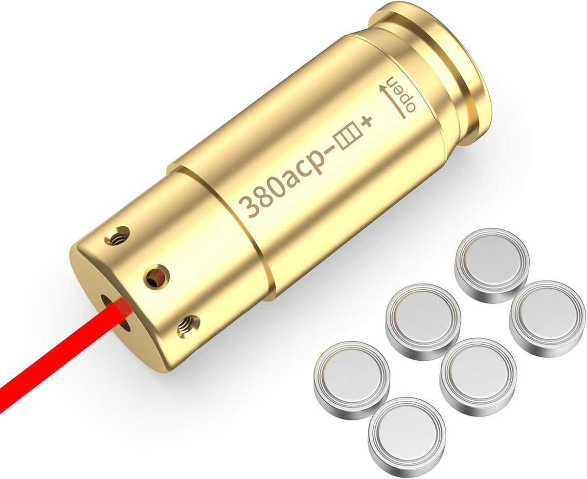 Tipfun .380acp Bore Sight Laser Sight Red Dot Boresighter with Batteries