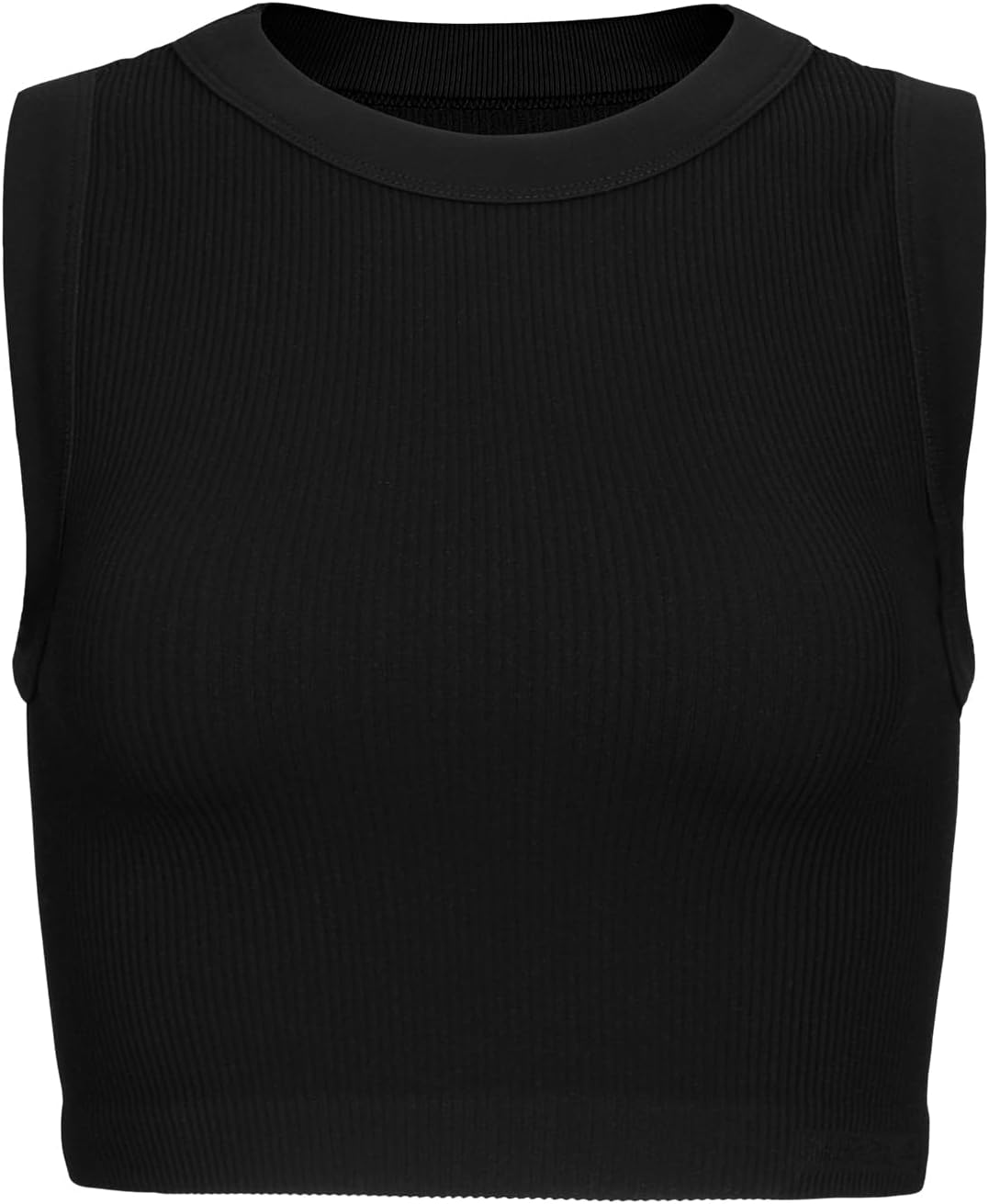 AUROLA Essentials Sleeveless Ribbed Tank Top - Comfortable Activewear Crop for Women