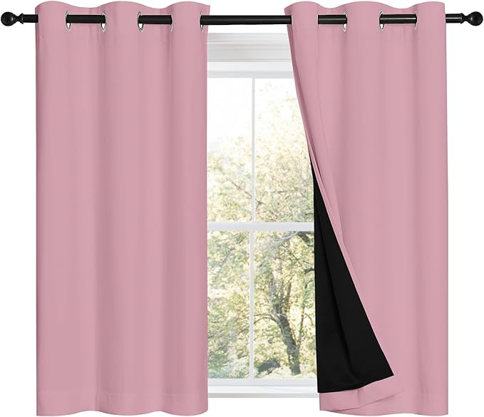 NICETOWN 100% Blackout Short Curtains