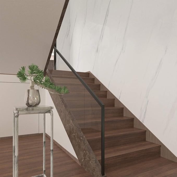 Large White Marble Granite Wallpaper Peel Stick Thicken 15.8x591inch Waterproof
