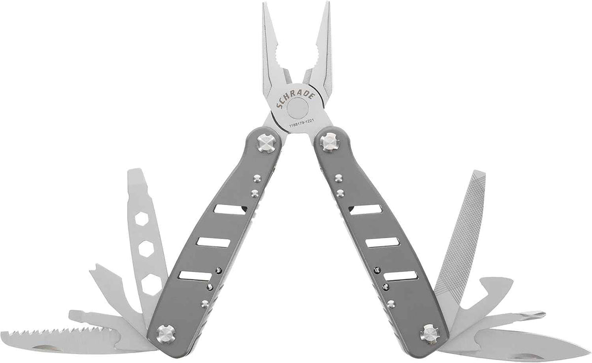 Schrade Delta Class 14-in-1 Multi-Tool - 6.5in EDC Pocket Tool, Durable 2Cr Stainless Steel