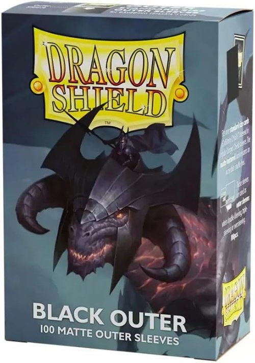 Dragon Shield Outer Sleeves - Matte Black 100 Ct - Durable Card Sleeves for Pokémon, Magic: The Gathering & More