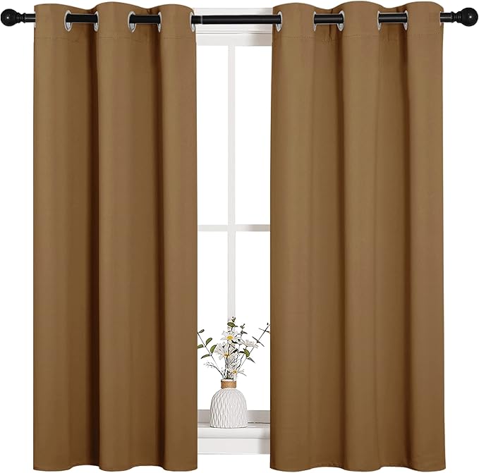 NICETOWN Sleek Blackout Curtains 45 inches Length