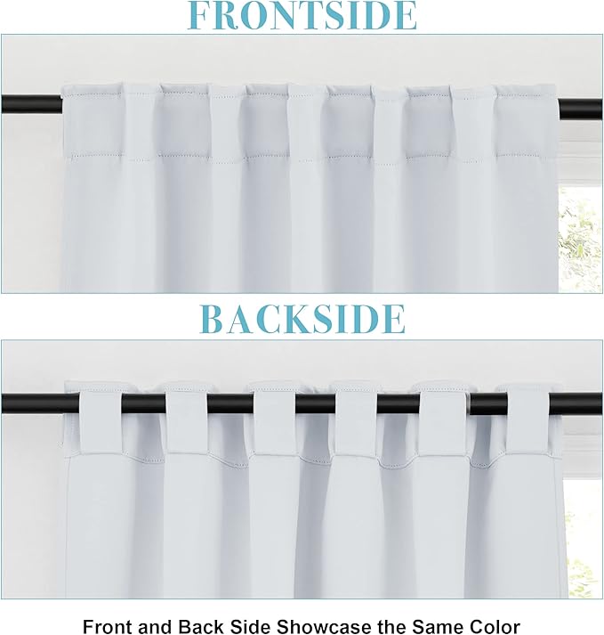 RYB HOME White Curtains for Bedroom
