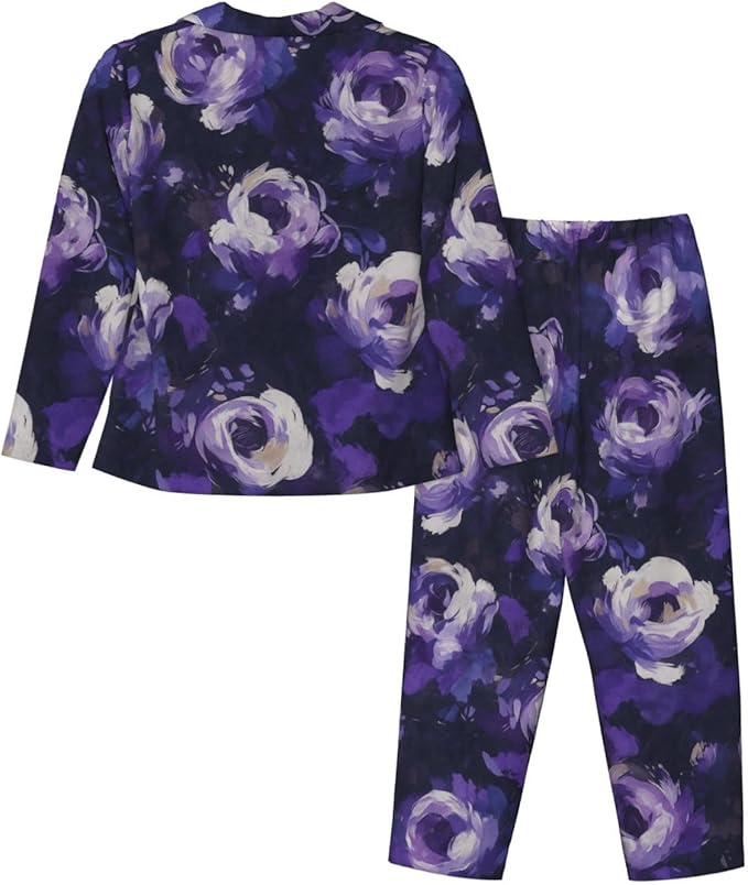 Retro Bee And Floral Women'S Pajama Sets Ultra-Soft Printed Sleepwear