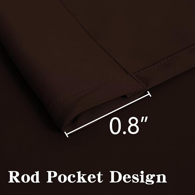 IGEMAEVE Blackout Curtains 96 Inch Length 2 Panels Set, Rod Pocket Energy