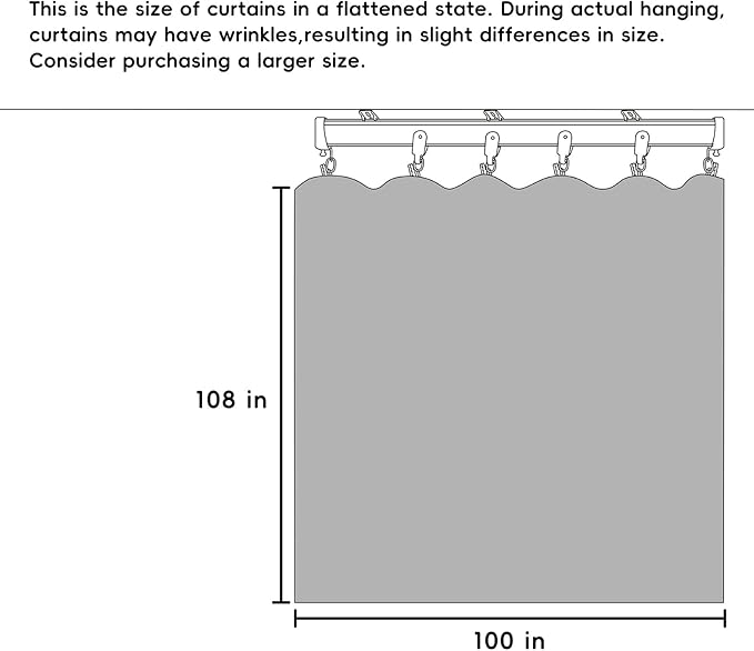 Hoeflife Room Divider Curtains Blackout Floor to Ceiling Curtain