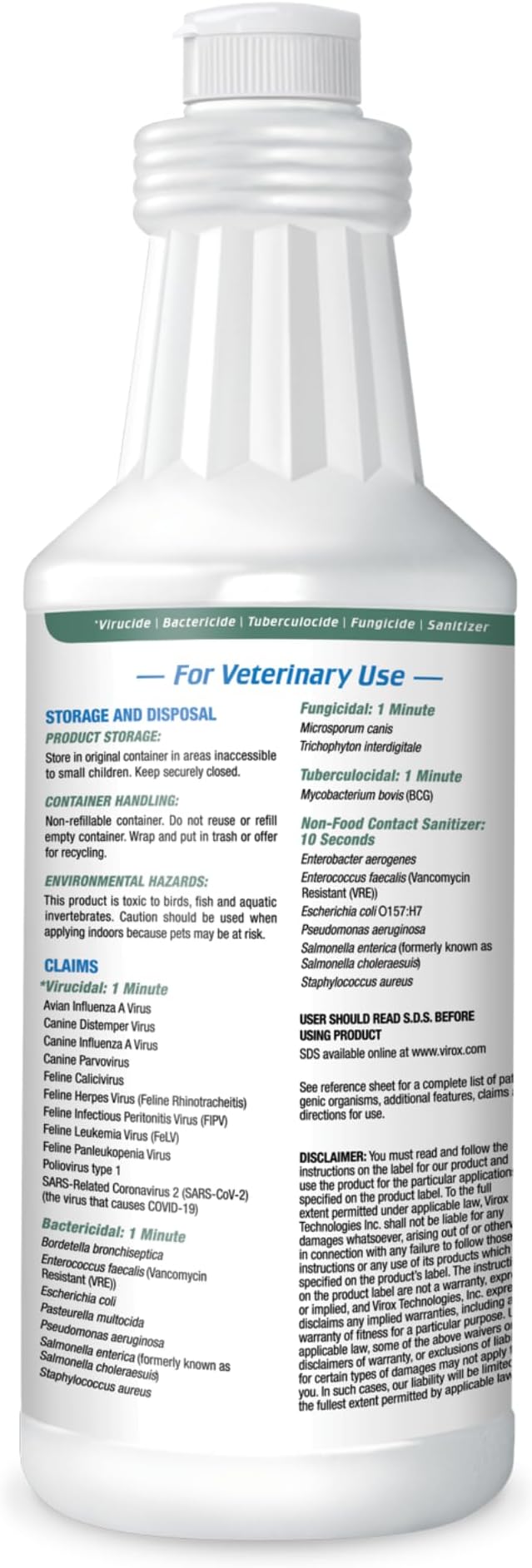 REScue One-Step Ready-to-Use Disinfectant Cleaner & Deodorizer – For Veterinary Use, Animal Shelters, Pet Foster Homes, Kennels, Litter Box – 32 Ounce RTU (6 Pack)