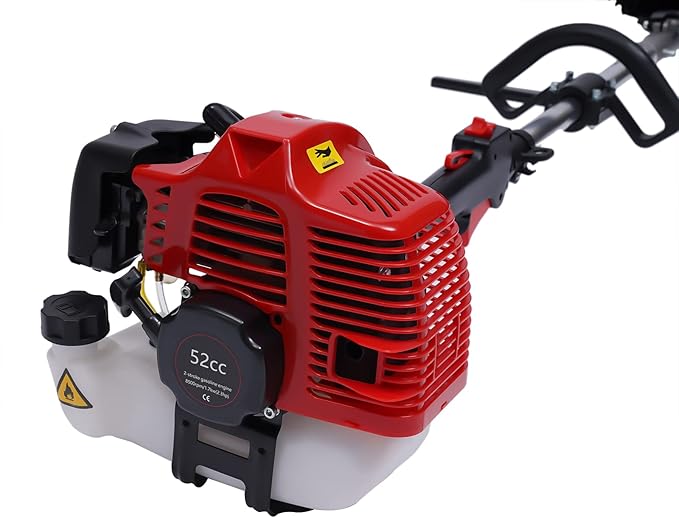 Gasoline Powered Sweeper 52CC 1000ML Hand Held Broom Cleaning Tools 1700W 2.3HP Artificial Grass Power Brush Lawn Sweeper