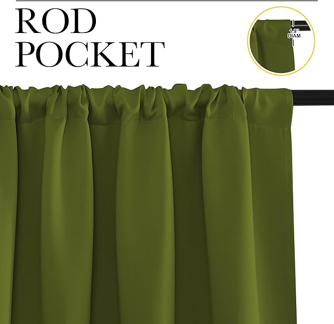 NICETOWN Kitchen Curtains, Short Blackout Curtains & Drapes, Thermal Insulated