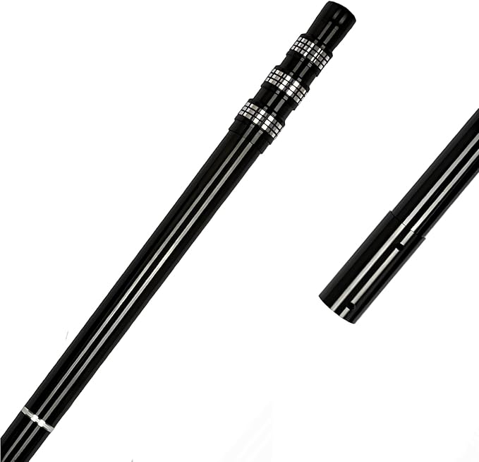 Carbon Fiber Pool Rod - Professional 4-12 Foot Telescopic 4-Piece Pool Cleaning Rod Set, Adjustable Telescopic Rod for Cleaning Nets, Brushes, Vacuum Heads
