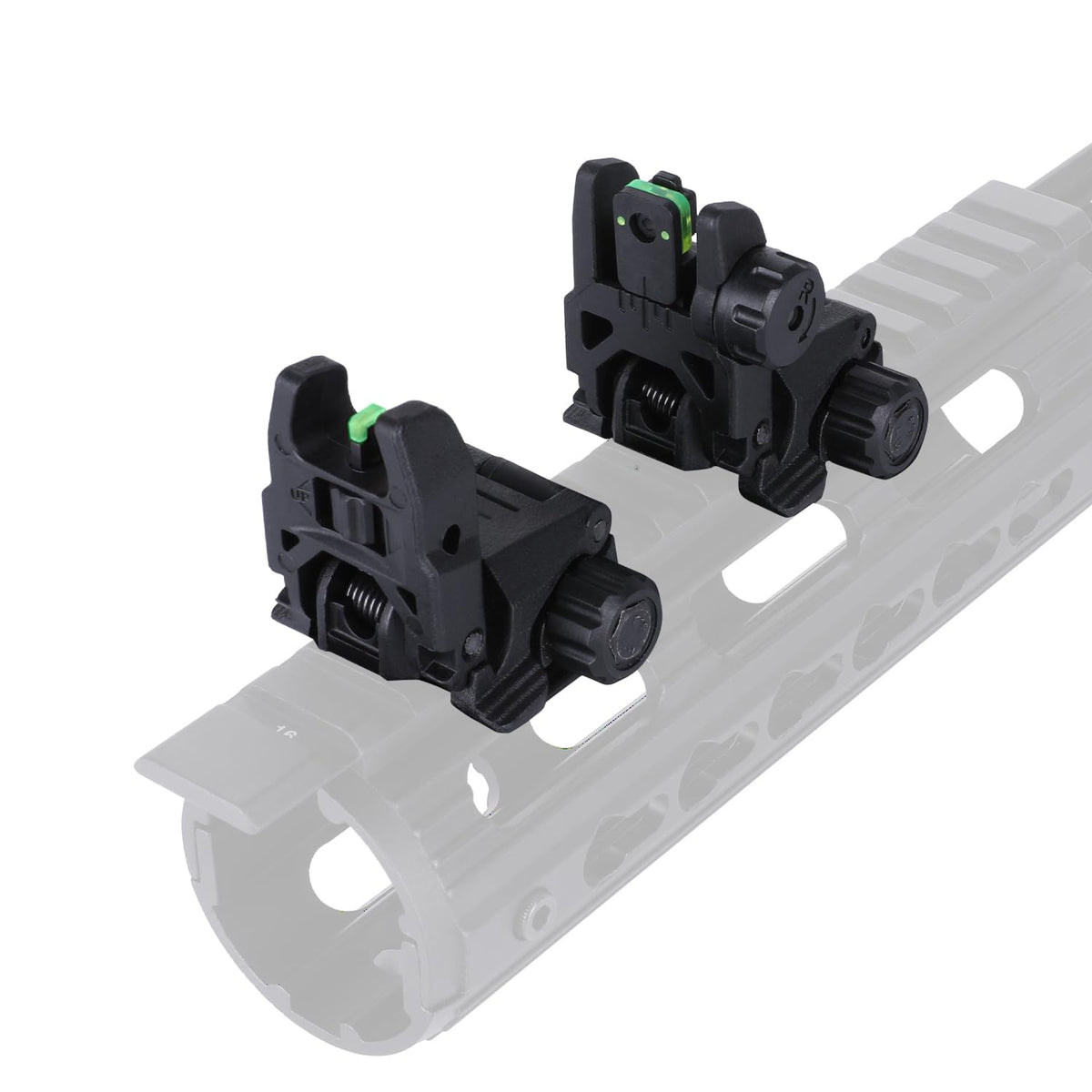 Fiber Optic Sights,Co-Witness Height Red Dot Sight,Front and Rear