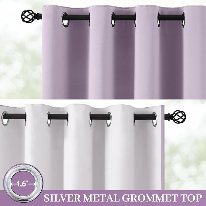 Yakamok 100% Blackout Curtain Panels 84 inches Cold and Light Blocking Drapes