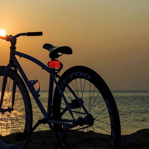 Bike Reflectors and Safety Light Set - High-Intensity Prismatic Reflective Strips with Seatpost Mounts, (White)