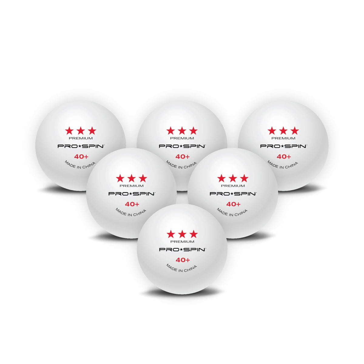 PRO-SPIN Ping Pong Balls - 3-Star Premium White Table Tennis Balls | High-Performance 40+ ABS Professional Quality for Indoor & Outdoor Games (Pack of 40)