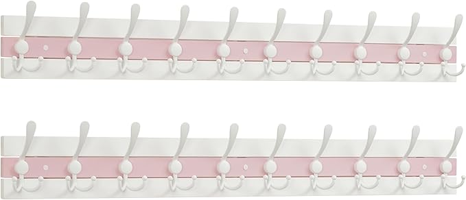 SKOLOO Coastal Coat Rack Wall Mount-38.12" Beach House Entryway Wooden Coat Hook