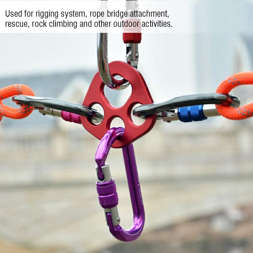 VGEBY Rigging Plate, Aviation Aluminum 4 Holes Descender Plate Climbing Bolt Rigging Plate