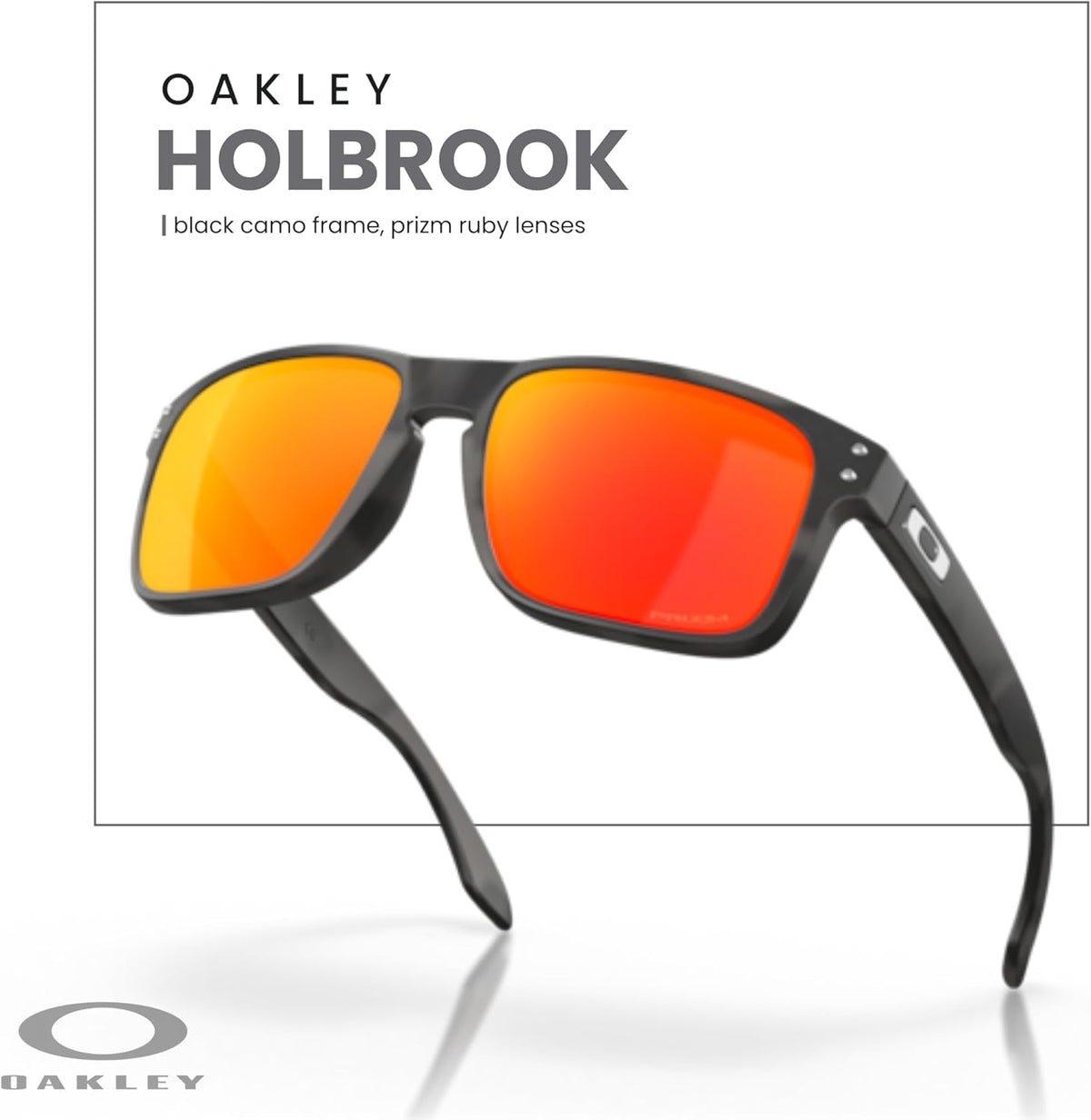 OAKLEY Holbrook OO9102 Square Sunglasses for Men+ Bundle Accessory Leash Kit, Microfiber Pouch