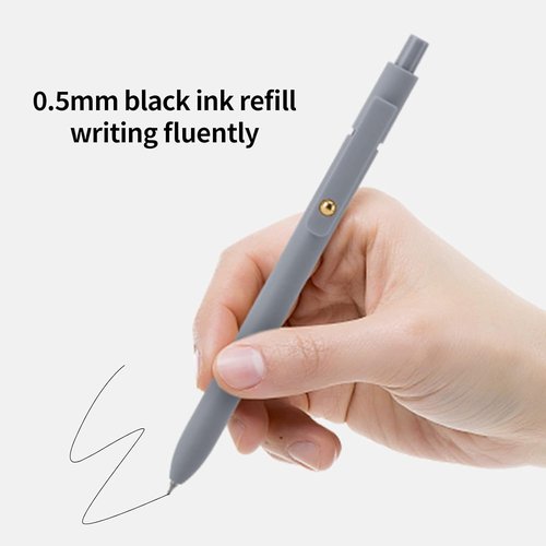 Ddaowanx Gel Pens - 6 Pack 0.5mm Quick Dry Black Ink Fine Point for Smooth Writing | Cute Office Supplies