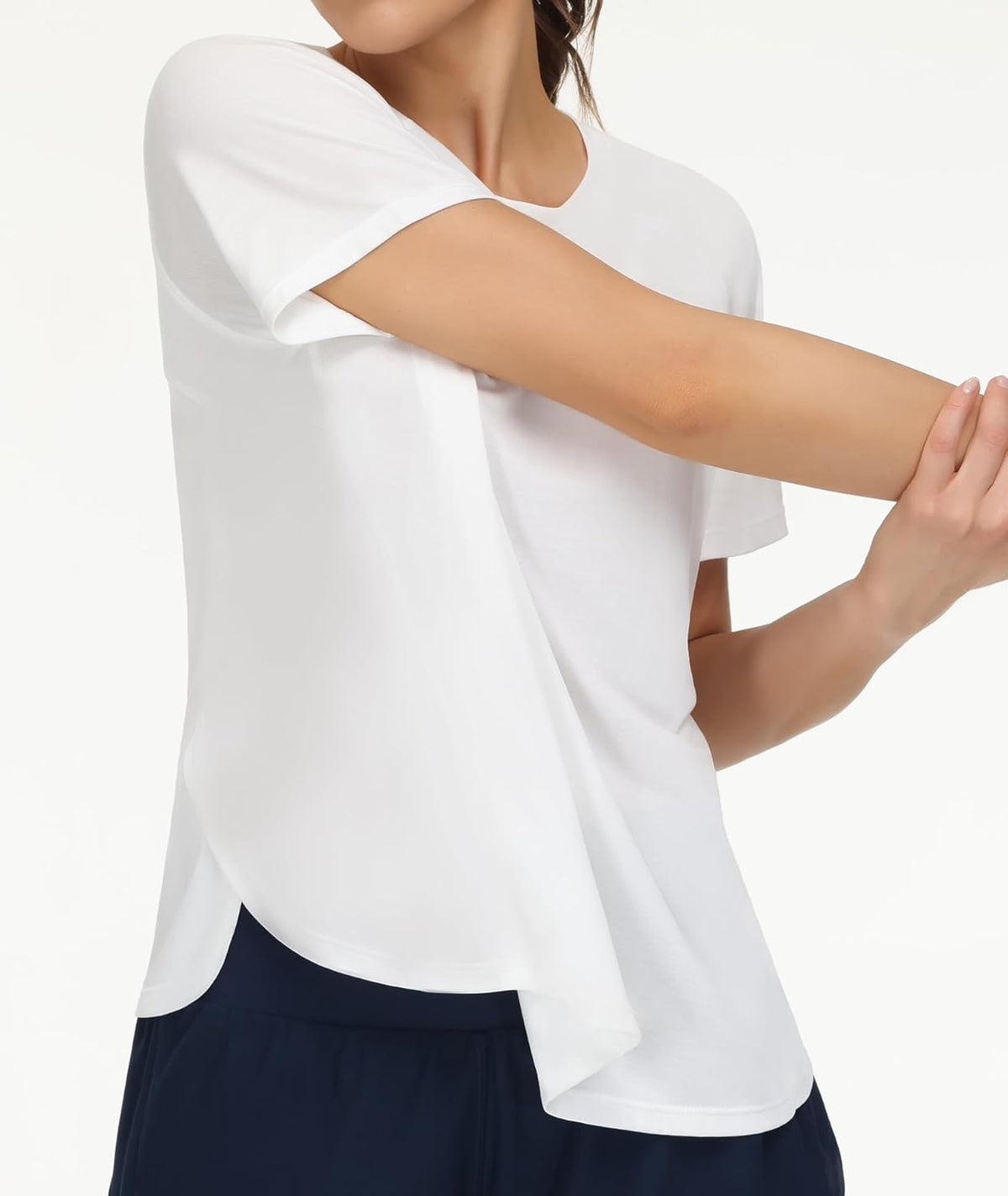 The Gym People Women's Breathable Short Sleeve Yoga Shirts - Athletic Tee with Side Slits