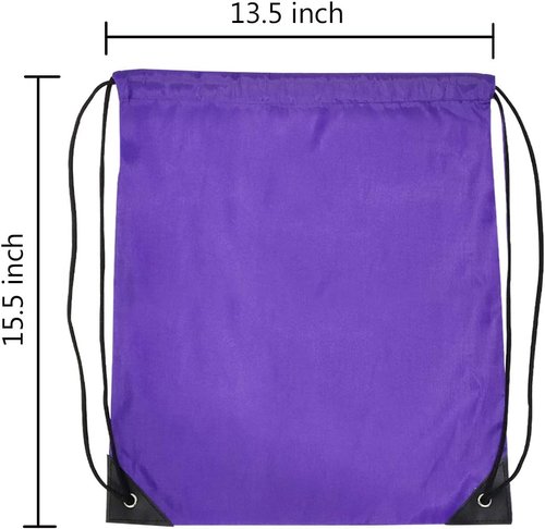 GoodtoU Drawstring Bags - 20 Pack Nylon Cinch Backpacks for Gym & Travel | Lightweight 15.5x13.5 Inch, 10 Colors
