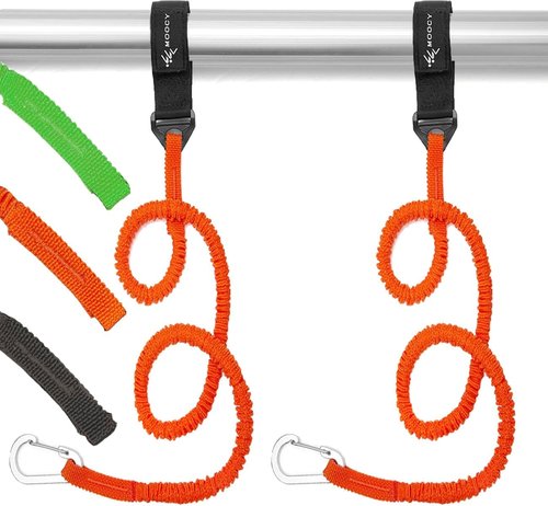 Kayak Fishing Accessories - Kayak Paddle Leash with Stretchable Coiled Design | Durable Rod Lanyard