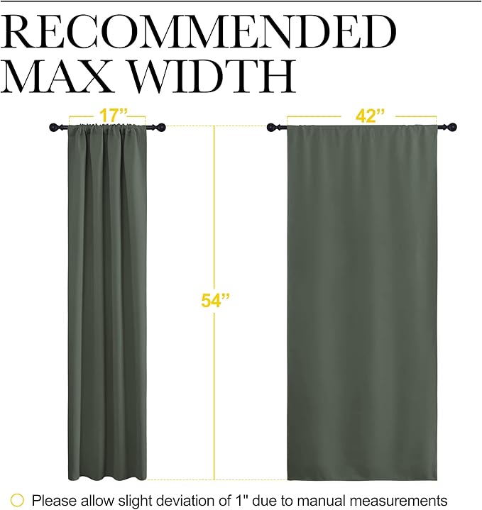 NICETOWN Bedroom Curtains Blackout Draperies