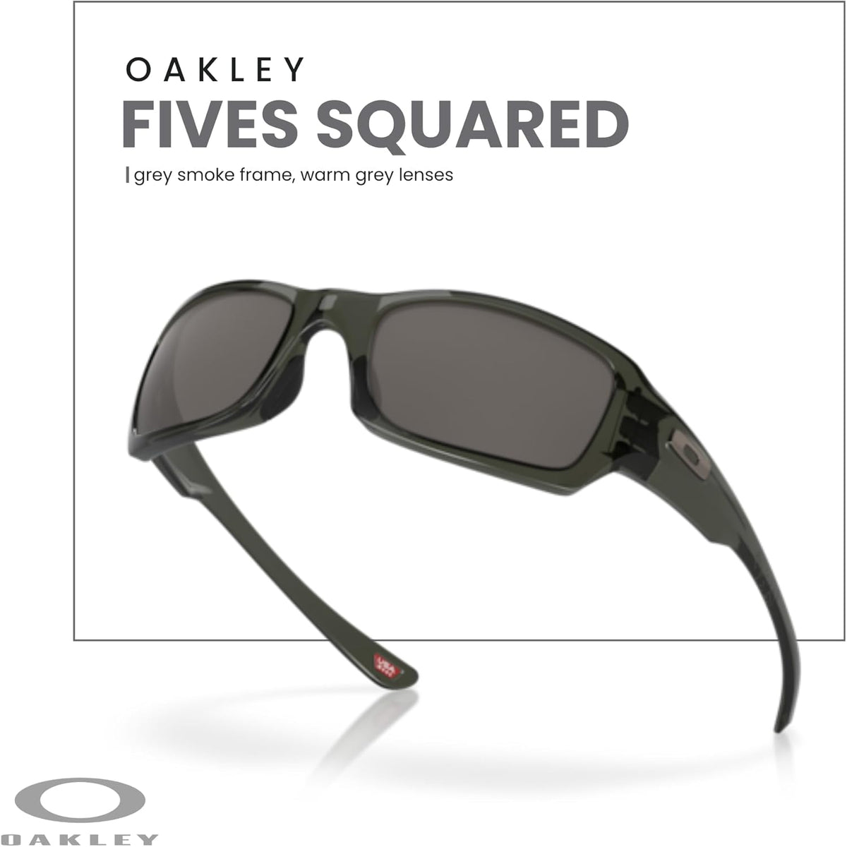 OAKLEY Fives Squared OO9238 Sunglasses For Men + BUNDLE Leash+ Bundle Accessory Leash Kit, Microfiber Pouch