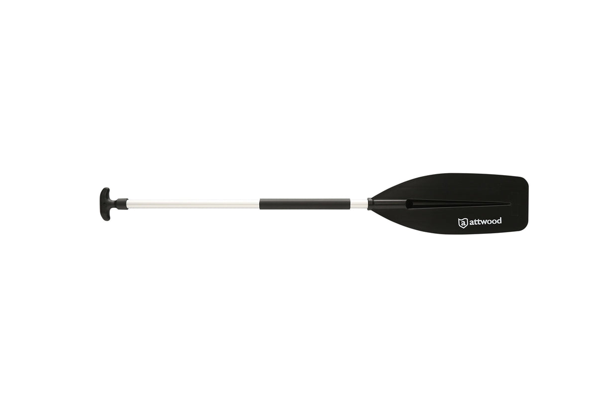 Attwood 4-Foot Aluminum Canoe Paddle, Heavy-Duty Marine Oar with Ergonomic Grip and Poly-Protective Shaft Cover, Model 11764-1