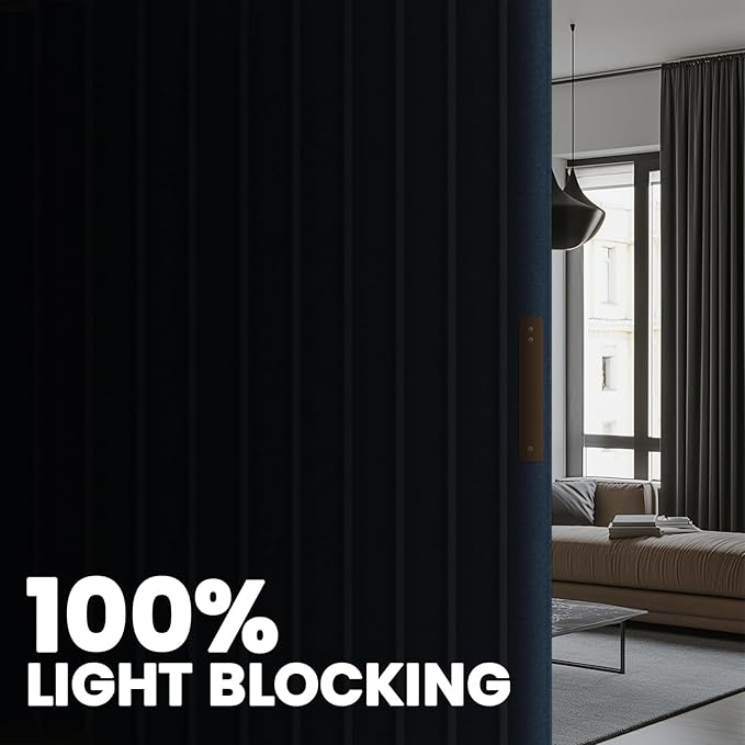 100% Blackout Drapes for Sliding Glass Door