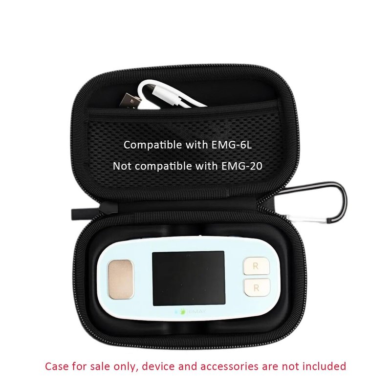 EMAY Hard Carry Case for EMG-6L Device (Not for EMG-20) | Protective Travel Bag 6L Portable ECG Monitor (Case Only)
