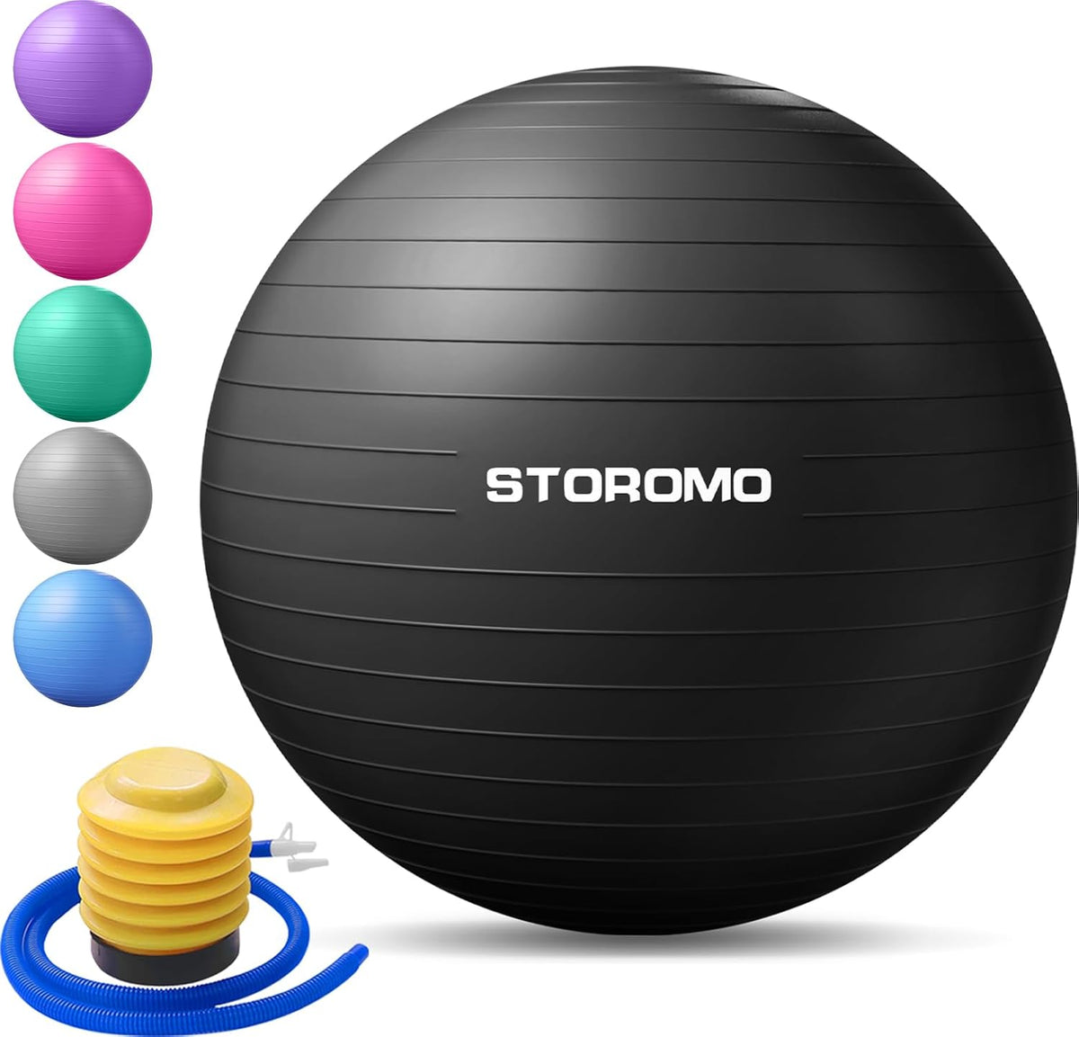 Skiennix Anti-Burst Pregnancy Exercise Ball - Eco-Friendly Stability Ball for Yoga & Labor Support | Includes Pump (45cm-95cm)